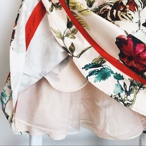 Ted Baker a-line floral mini skirt.